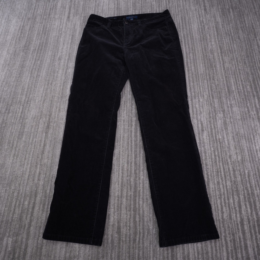 Talbots Corduroy Pants Womens 8 Blue Excellent Signature Straight Leg Stretch